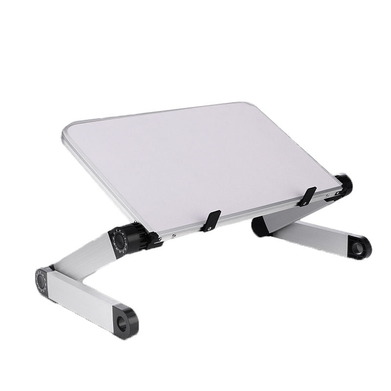 Foldable Laptop Stand Ergonomic Desk Tablet Holder The table angle can be adjusted 360 degrees to protect your cervical spine. The height adjustment allows you to sit more comfortably, is light and easy to store Used as a comfortable desk for a bed or sofa, iPad stand, standing writing desk, dinner TV service tray, reading stand, writing drawing desk and tablet stand (for laptops and other stands). Easy to store, suitable for home, travel and office use.