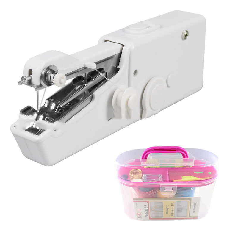 Excellent portable electric sewing machine for stitching garments and fabrics of all kinds Take advantage of this small portable sewing machine for any small repair of any kind. No need to have a small needle in your hand. Avoid wasting time. Easy to carry and use anywhere. Quick and efficient small repair in a few minutes. Does not take up much storage space in the house