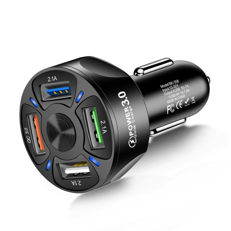 Chargeur de téléphone de voiture avec lumière LED