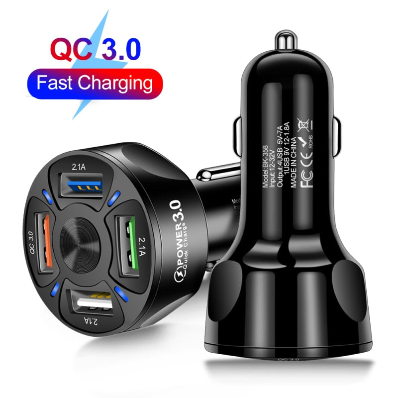 Chargeur de téléphone de voiture avec lumière LED