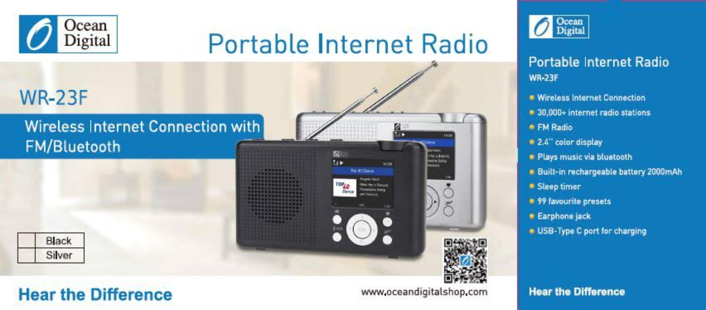 <transcy>Radio internet portátil WR-23F</transcy>