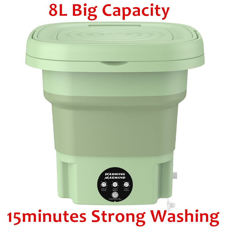 Portable Foldable Washing Machine - Perfect for Travelers and Busy Moms .Get your laundry done on-the-go with our space-saving and efficient mini washing machine. Ideal for travelers, moms, hotels and homes!