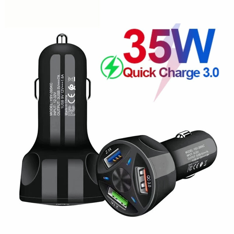 Chargeur de téléphone de voiture avec lumière LED 