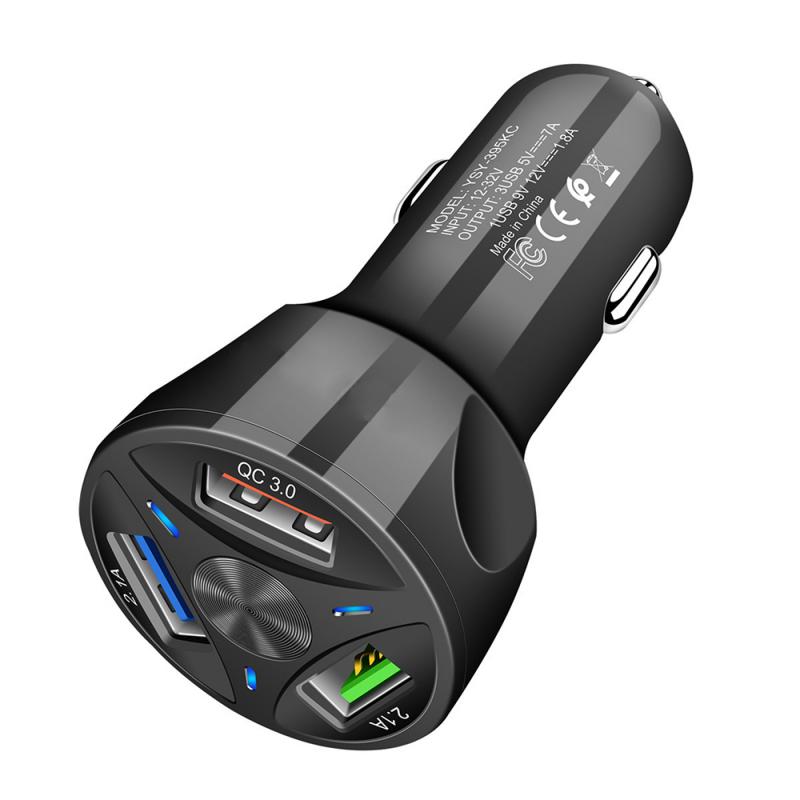 Chargeur de téléphone de voiture avec lumière LED 