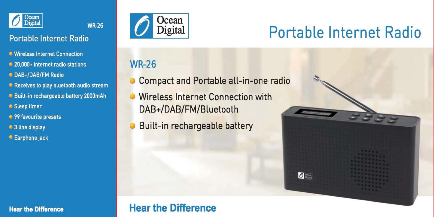 <transcy>Radio Internet portable avec DAB | WR-26</transcy>