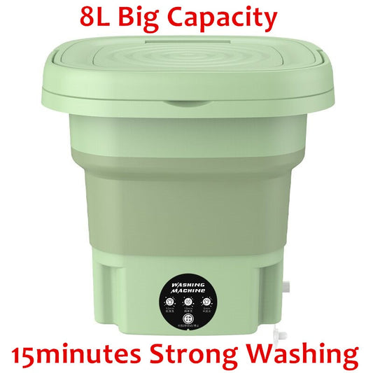 Portable Foldable Washing Machine - Perfect for Travelers and Busy Moms .Get your laundry done on-the-go with our space-saving and efficient mini washing machine. Ideal for travelers, moms, hotels and homes!